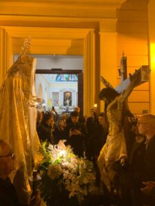 Traslado del Cristo del Salvador y la Dolorosa a la Iglesia de los Ángeles